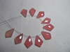 Matched Pairs Calibrated Huge size 12x18 mm - Gorgeous Hot Pink CHALCEDONY - Faceted Tie Shape Briolett Total 10 pcs